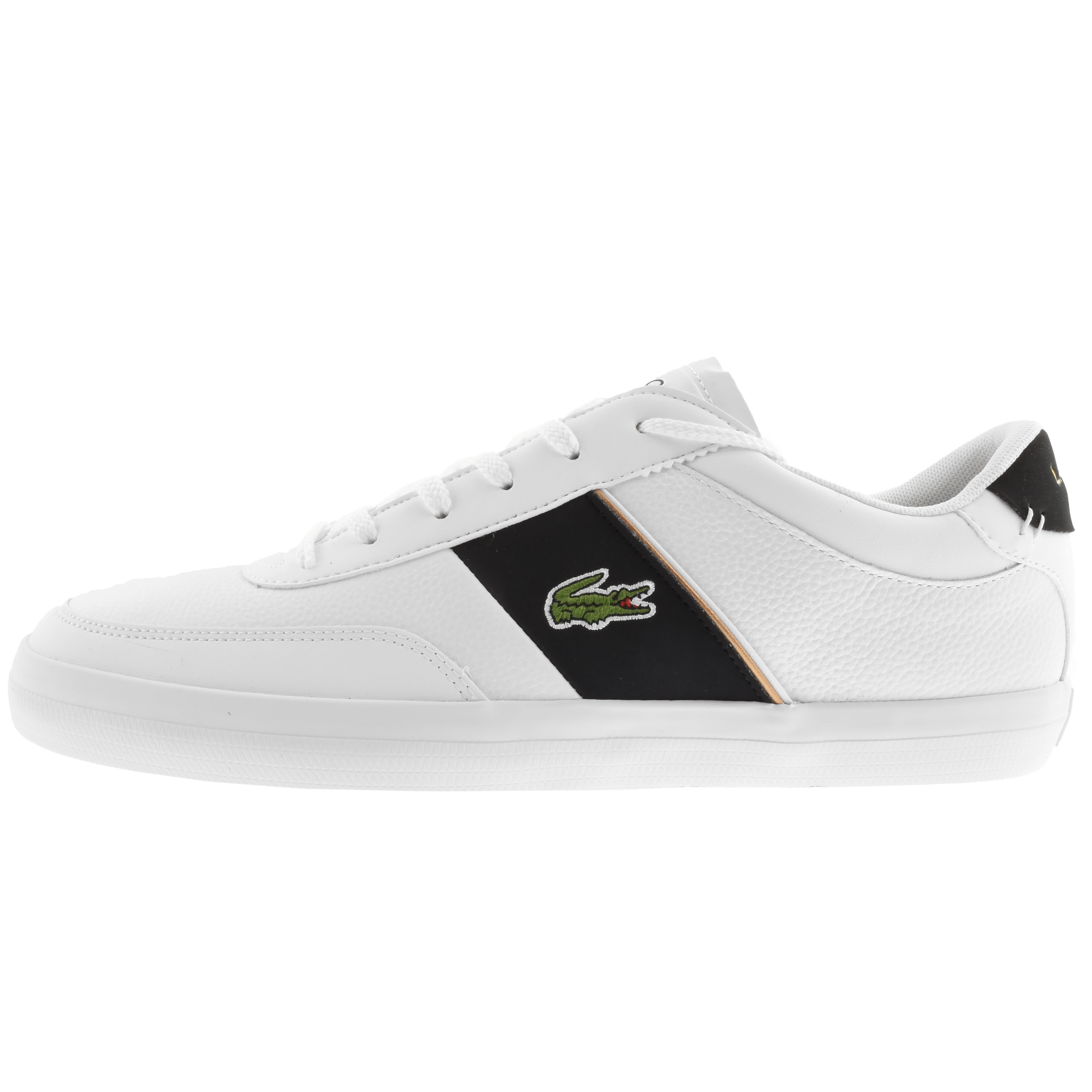 lacoste challenge trainers in triple white leather